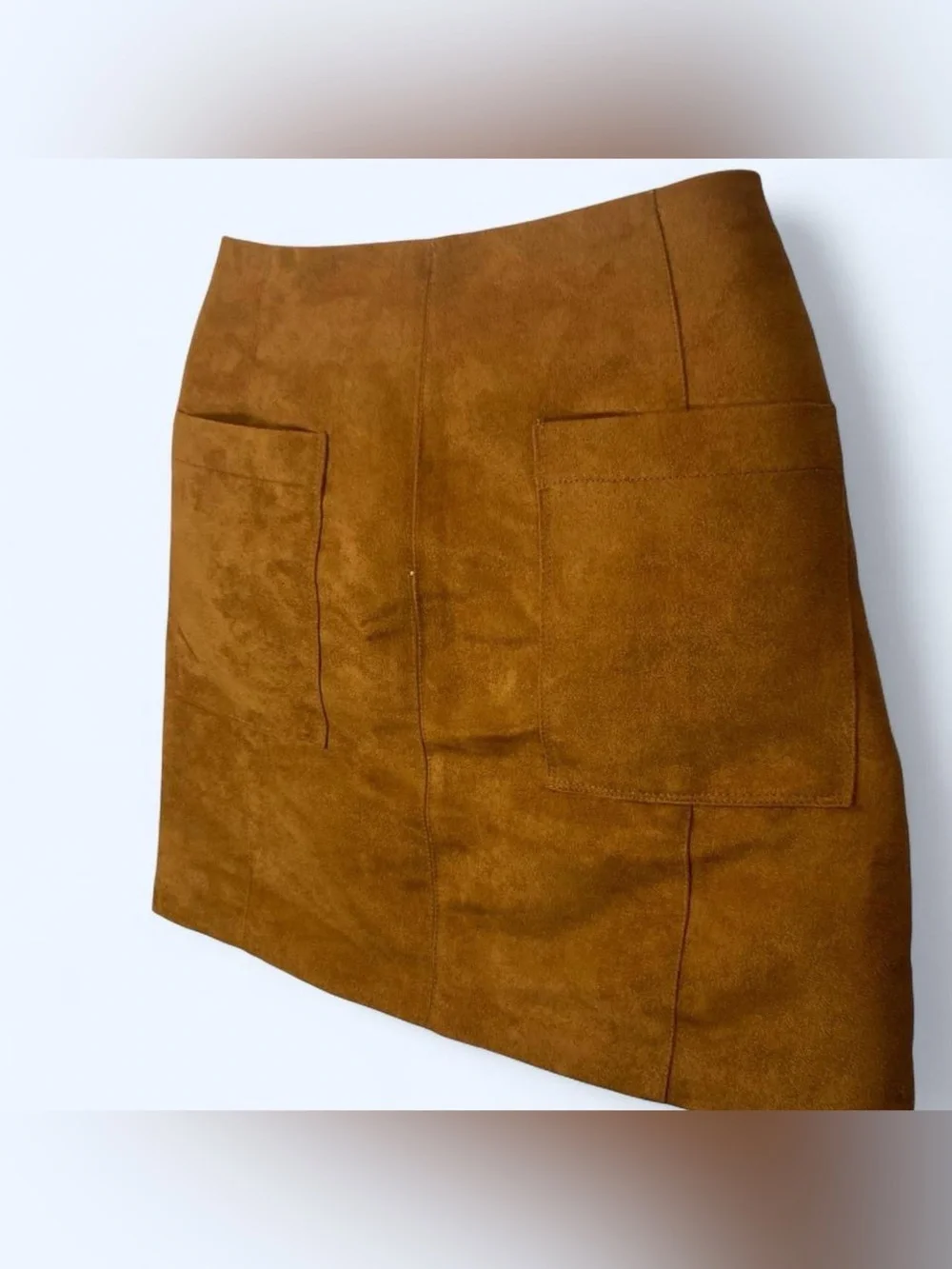 Old Navy brown suede skirt with pockets Size 6